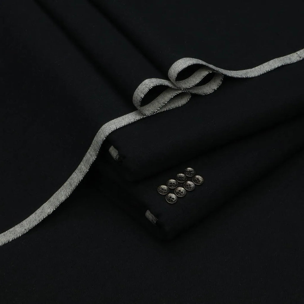 UNSTICHED KHADDAR SUIT BLACK WINTER PAKISTAN