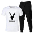Men Cotton Printed Track Suit White Markhor Design