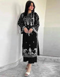 Black Embroidered 2-Pcs Women's Lawn Suit