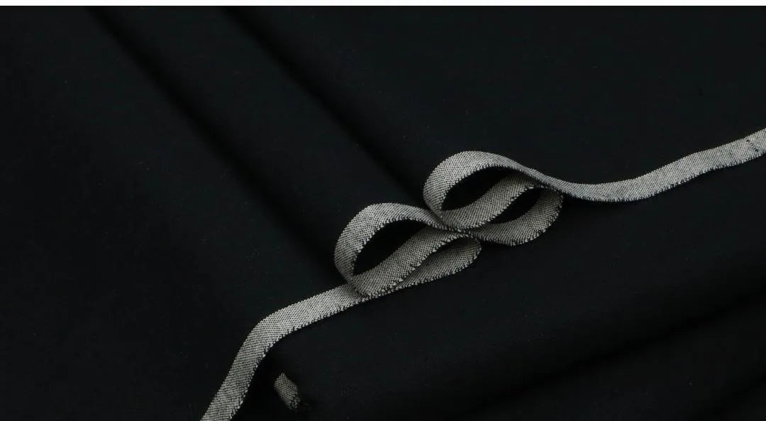 UNSTICHED KHADDAR SUIT BLACK WINTER PAKISTAN